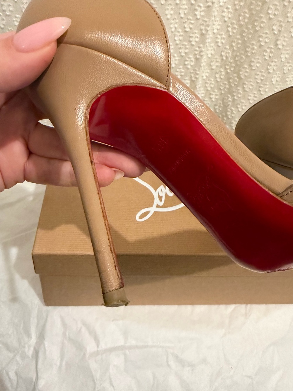 Christian Louboutin Nude d’Orsay Pointed-Toe Stiletto Pumps - Picture 6 of 15